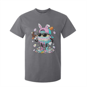 Funny Baseball Easter T Shirt For Kid Drip Ice Cream Bunny Easter TS14 Charcoal Print Your Wear
