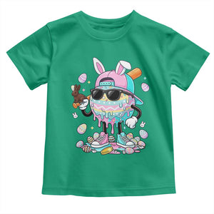 Funny Baseball Easter Toddler T Shirt Drip Ice Cream Bunny Easter TS14 Irish Green Print Your Wear