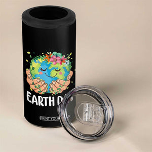Cute Earth with Floral Earth Day 4 in 1 Can Cooler Tumbler TS14 Print Your Wear