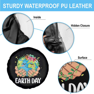 Cute Earth with Floral Earth Day Spare Tire Cover TS14 Print Your Wear