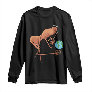 Happy Earth Day Long Sleeve Shirt Funny Marcus The Worm Eco Friendly TS14 Black Print Your Wear