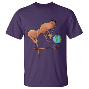Happy Earth Day T Shirt Funny Marcus The Worm Eco Friendly TS14 Purple Print Your Wear
