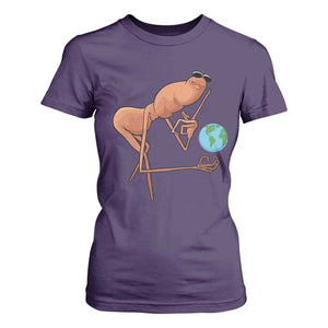 Happy Earth Day T Shirt For Women Funny Marcus The Worm Eco Friendly TS14 Purple Print Your Wear