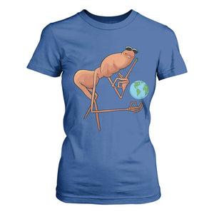 Happy Earth Day T Shirt For Women Funny Marcus The Worm Eco Friendly TS14 Royal Blue Print Your Wear