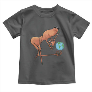 Happy Earth Day Toddler T Shirt Funny Marcus The Worm Eco Friendly TS14 Dark Heather Print Your Wear