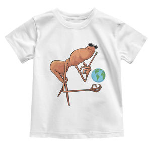 Happy Earth Day Toddler T Shirt Funny Marcus The Worm Eco Friendly TS14 White Print Your Wear