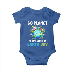 Go Planet It's Your Earth Day Baby Onesie Funny Sarcastic Nature Lover TS14 Royal Blue Print Your Wear