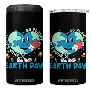 Go Planet It's Your Earth Day 4 in 1 Can Cooler Tumbler Cute Nature Lover Heart Earth TS14 One Size: 16 oz Black Print Your Wear
