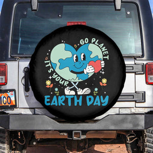 Go Planet It's Your Earth Day Spare Tire Cover Cute Nature Lover Heart Earth TS14 No hole Black Print Your Wear