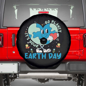 Go Planet It's Your Earth Day Spare Tire Cover Cute Nature Lover Heart Earth TS14 Black Print Your Wear