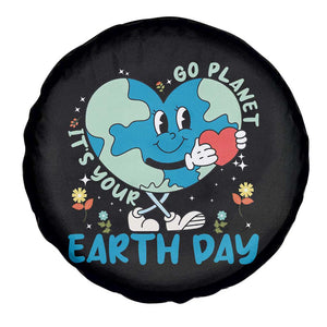 Go Planet It's Your Earth Day Spare Tire Cover Cute Nature Lover Heart Earth TS14 Print Your Wear