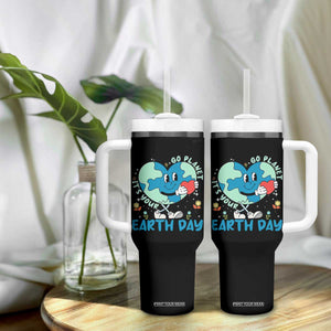 Go Planet It's Your Earth Day Tumbler With Handle Cute Nature Lover Heart Earth TS14 Print Your Wear