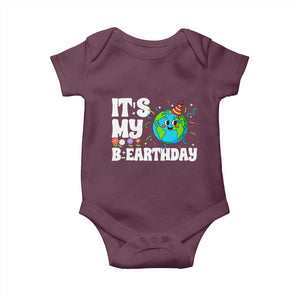 Earth Day Birthday Baby Onesie April 22 Nature Lover Eco Birthday Party Gift TS14 Maroon Print Your Wear