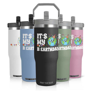 Earth Day Birthday Flip Straw Tumbler April 22 Nature Lover Eco Birthday Party Gift TS14 Print Your Wear
