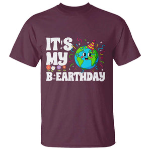 Earth Day Birthday T Shirt April 22 Nature Lover Eco Birthday Party Gift TS14 Maroon Print Your Wear