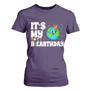 Earth Day Birthday T Shirt For Women April 22 Nature Lover Eco Birthday Party Gift TS14 Purple Print Your Wear
