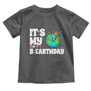 Earth Day Birthday Toddler T Shirt April 22 Nature Lover Eco Birthday Party Gift TS14 Dark Heather Print Your Wear