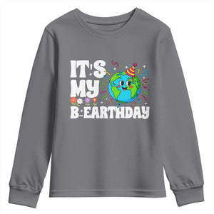 Earth Day Birthday Youth Sweatshirt April 22 Nature Lover Eco Birthday Party Gift TS14 Charcoal Print Your Wear