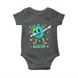 Be Kind To The Earth Baby Onesie Cute Environmental Awareness Earth Day TS14 Dark Heather Print Your Wear