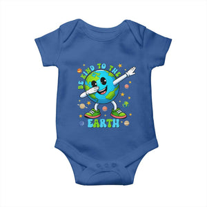 Be Kind To The Earth Baby Onesie Cute Environmental Awareness Earth Day TS14 Royal Blue Print Your Wear