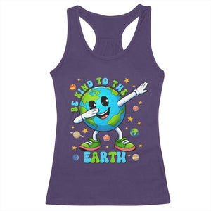 Be Kind To The Earth Racerback Tank Top Cute Environmental Awareness Earth Day TS14 Purple Print Your Wear