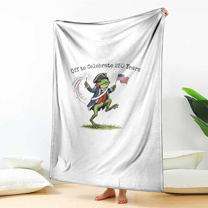 250th Anniversary USA Throw Blanket Funny Patriotic Frog USA Independence Day TS14 Print Your Wear