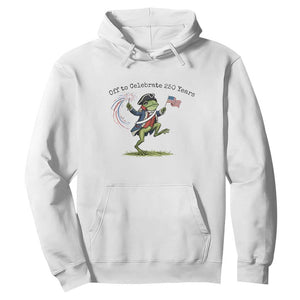 250th Anniversary USA Hoodie Funny Patriotic Frog USA Independence Day TS14 White Print Your Wear
