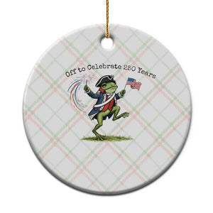 250th Anniversary USA Ceramic Ornament Funny Patriotic Frog USA Independence Day TS14 1pc Christmas Plaid Print Your Wear