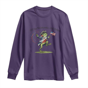 250th Anniversary USA Long Sleeve Shirt Funny Patriotic Frog USA Independence Day TS14 Purple Print Your Wear