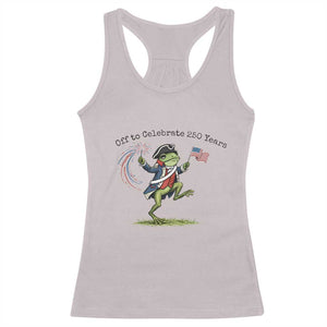 250th Anniversary USA Racerback Tank Top Funny Patriotic Frog USA Independence Day TS14 Ice Gray Print Your Wear