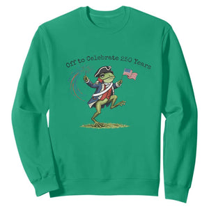 250th Anniversary USA Sweatshirt Funny Patriotic Frog USA Independence Day TS14 Irish Green Print Your Wear