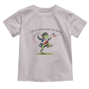 250th Anniversary USA Toddler T Shirt Funny Patriotic Frog USA Independence Day TS14 Ice Gray Print Your Wear