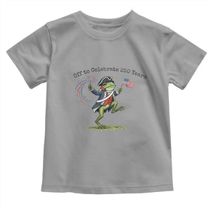 250th Anniversary USA Toddler T Shirt Funny Patriotic Frog USA Independence Day TS14 Sport Gray Print Your Wear