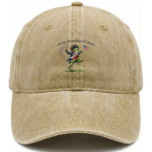 250th Anniversary USA Washed Cotton Baseball Cap Funny Patriotic Frog USA Independence Day TS14 Print Your Wear