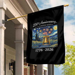 USA 250th Anniversary Garden Flag Liberty Bell 17762026 Patriotic American Flag Starry Night TS14 Print Your Wear