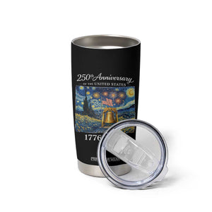 USA 250th Anniversary Tumbler Cup Liberty Bell 17762026 Patriotic American Flag Starry Night TS14 Print Your Wear