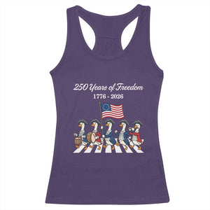 250 Years Of Freedom Racerback Tank Top Silly Goose Patriotic 4th of July TS14 Purple Print Your Wear