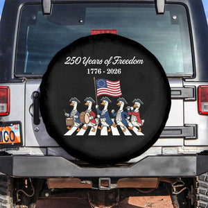 250 Years Of Freedom Spare Tire Cover Silly Goose Patriotic 4th of July TS14 No hole Black Print Your Wear