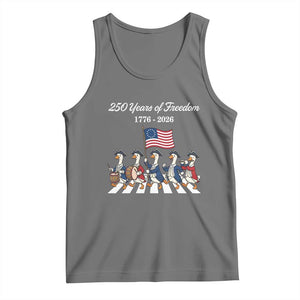 250 Years Of Freedom Tank Top Silly Goose Patriotic 4th of July TS14 Black Heather Print Your Wear