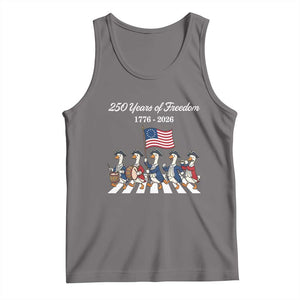 250 Years Of Freedom Tank Top Silly Goose Patriotic 4th of July TS14 Deep Heather Print Your Wear