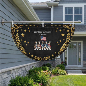 250 Years Of Freedom Patriotic Fan Flag Silly Goose American 4th of July