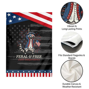 Feral and Free Funny Raccoon 4th of July Patriotic Garden Flag USA 250 Years Freedom Independence Anniversary Gift TS14 Print Your Wear