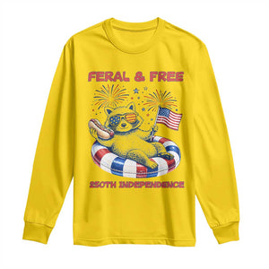 Feral and Free Funny Raccoon 4th of July Long Sleeve Shirt 250 Years Of Freedom TS14 Daisy Print Your Wear