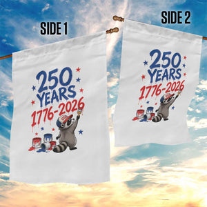 250th Anniversary USA Garden Flag Patriotic Raccoon American Flag 4th of July TS14 Print Your Wear