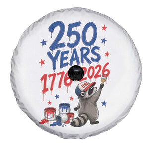 250th Anniversary USA Spare Tire Cover Patriotic Raccoon American Flag 4th of July TS14 Print Your Wear