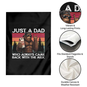 Just a Dad Who Always Came Back with The Milk Garden Flag Funny Father's Day Gift