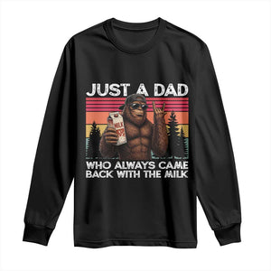 Just a Dad Who Always Came Back with The Milk Long Sleeve Shirt Funny Father's Day Gift