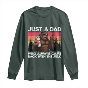 Just a Dad Who Always Came Back with The Milk Long Sleeve Shirt Funny Father's Day Gift