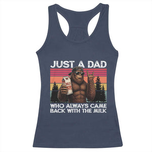 Just a Dad Who Always Came Back with The Milk Racerback Tank Top Funny Father's Day Gift