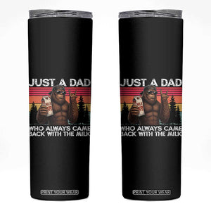 Just a Dad Who Always Came Back with The Milk Skinny Tumbler Funny Father's Day Gift